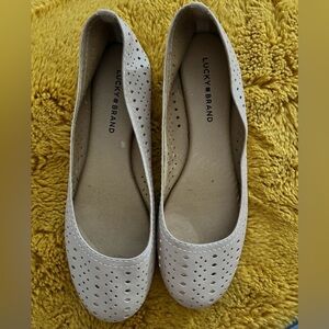 Lucky Brand Flats Shoes Womens Size 10M Emelisa Casual Slip On Ballet Tan